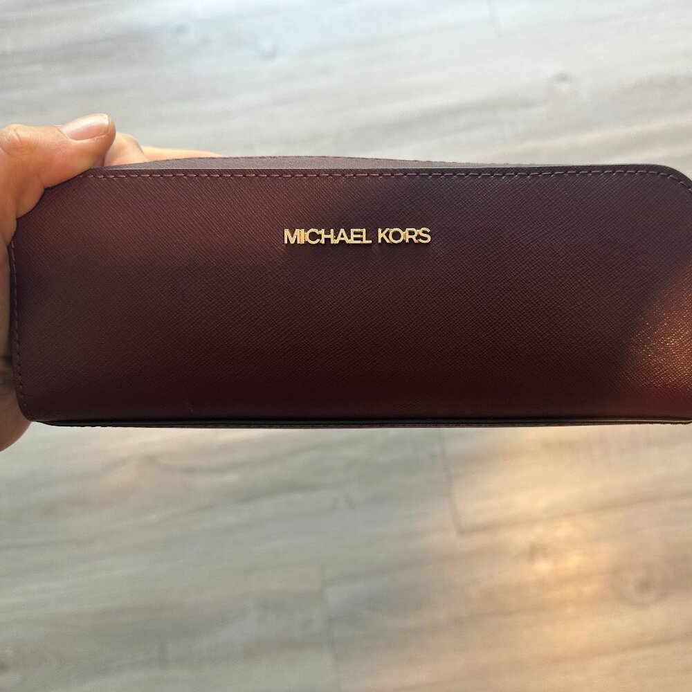 Michael Kors Burgundy Pencil Case